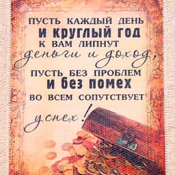Свиток настенный «Пусть липнут деньги», панно