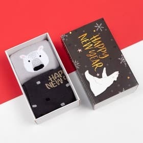 Носки женские новогодние KAFTAN Snow, набор 2 пары, размер 36-40 (23-25 см)