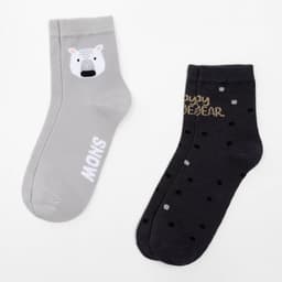 Носки женские новогодние KAFTAN Snow, набор 2 пары, размер 36-40 (23-25 см)