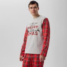 Пижама мужская: лонгслив, брюки KAFTAN X-mas, размер, 50