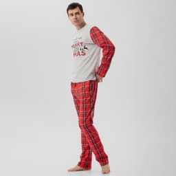 Пижама мужская: лонгслив, брюки KAFTAN X-mas, размер, 50