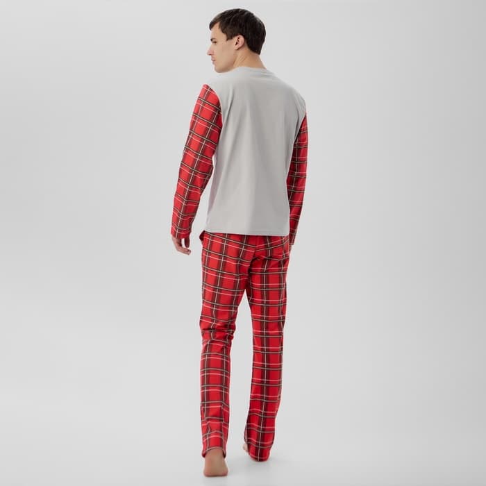 Пижама мужская: лонгслив, брюки KAFTAN X-mas, размер, 50