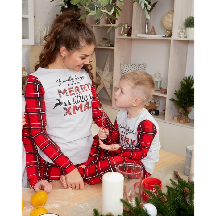 Пижама новогодняя детская: лонгслив, брюки, KAFTAN X-mas, рост 86-92 см