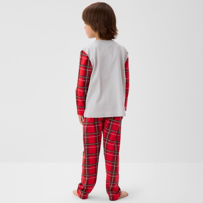 Пижама новогодняя детская: лонгслив, брюки, KAFTAN X-mas, рост 86-92 см