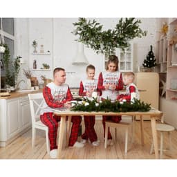 Пижама новогодняя детская: лонгслив, брюки, KAFTAN X-mas, рост 86-92 см