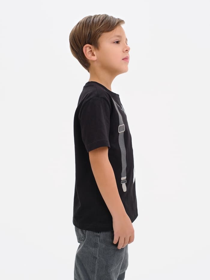 Футболка для мальчика KAFTAN «Галстук», чёрная, рост 98-104 см