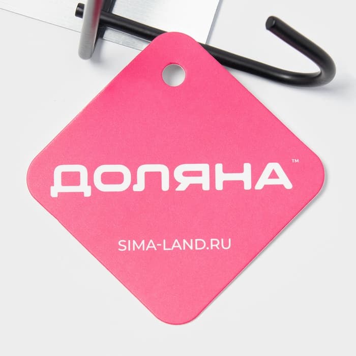 Держатель для кухонных принадлежностей настенный Доляна, 5 крючков, 28×8×8 см, чёрный