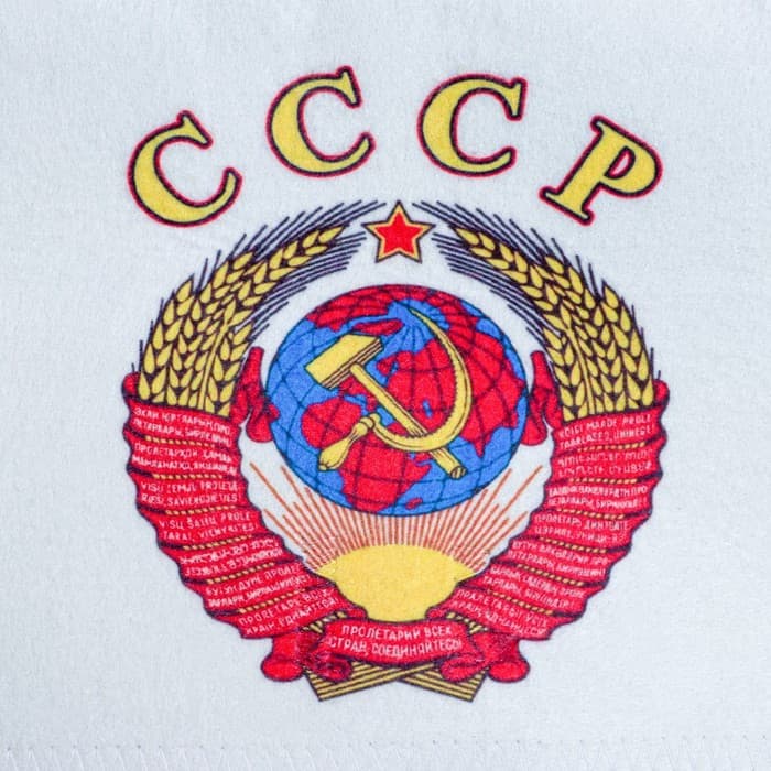 Набор для бани с принтом «СССР», 5 предметов: шапка, рукавица, коврик, портфель, мочалка, «Добропаровъ»