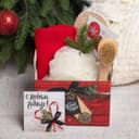 Набор новогодний подарочный «Этель. Счастья в Новом году», 4 предмета: полотенце 30×60 см и аксессуары