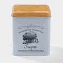 Банка для сахара «Дом и поле», 1.1 л, 12×10 см, жесть, белая