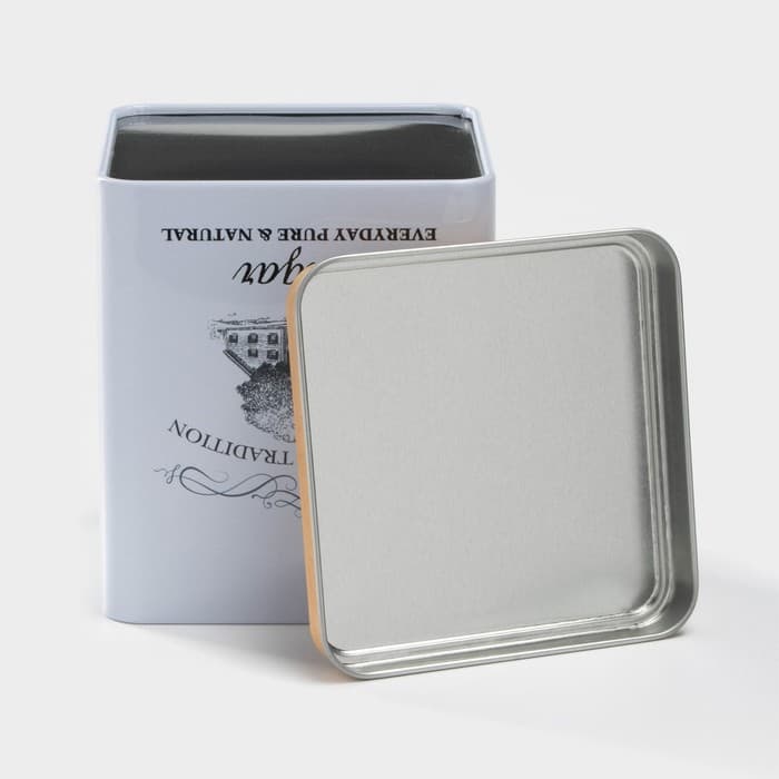 Банка для сахара «Дом и поле», 1.1 л, 12×10 см, жесть, белая