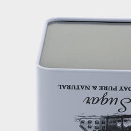 Банка для сахара «Дом и поле», 1.1 л, 12×10 см, жесть, белая