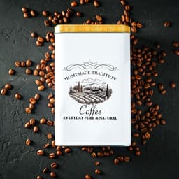 Банка для кофе «Дом и поле», 19×12×8 см, жесть, белая