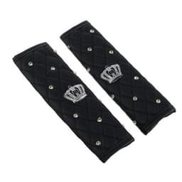 Набор чехлов на ремень безопасности «Корона» черный, 2 шт.