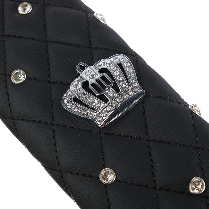 Набор чехлов на ремень безопасности «Корона» черный, 2 шт.