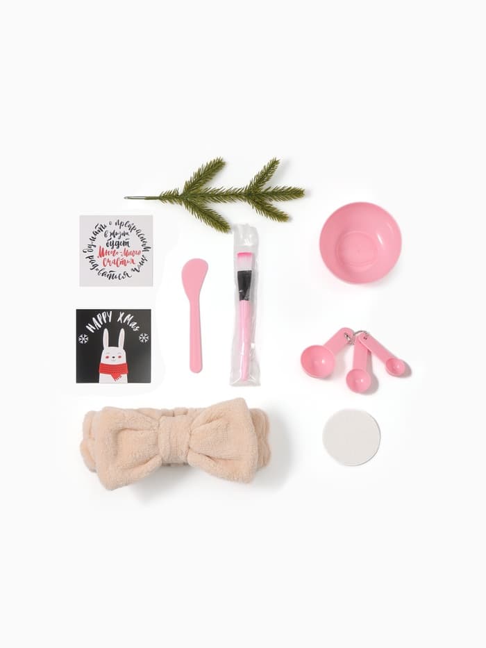 Набор подарочный новогодний «Этель» Merry x-mas, 8 предметов, полотенце, повязка на голову