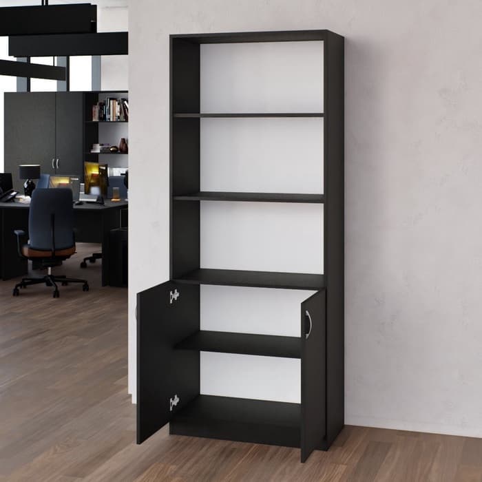 Шкаф комбинированный «Клик Мебель. Джамп», 800×410×1980 мм, цвет чёрный