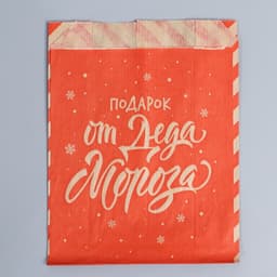 Конверт для сладостей новогодний, крафт, «Письмо от Деда Мороза», 16.5×13.5 см