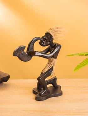 Сувенир из дерева «Абориген музыкант», 15×8×19 см