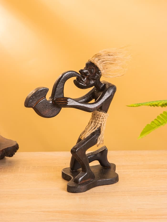 Сувенир из дерева «Абориген музыкант», 15×8×19 см