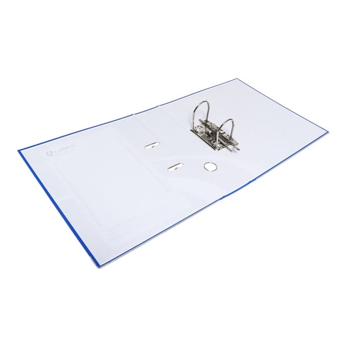 Папка-регистратор А4, 75 мм, ПВХ, тиснение «лен», металлическая окантовка, карман на корешок, собранная, синяя