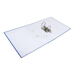 Папка-регистратор А4, 75 мм, ПВХ, тиснение «лен», металлическая окантовка, карман на корешок, собранная, синяя