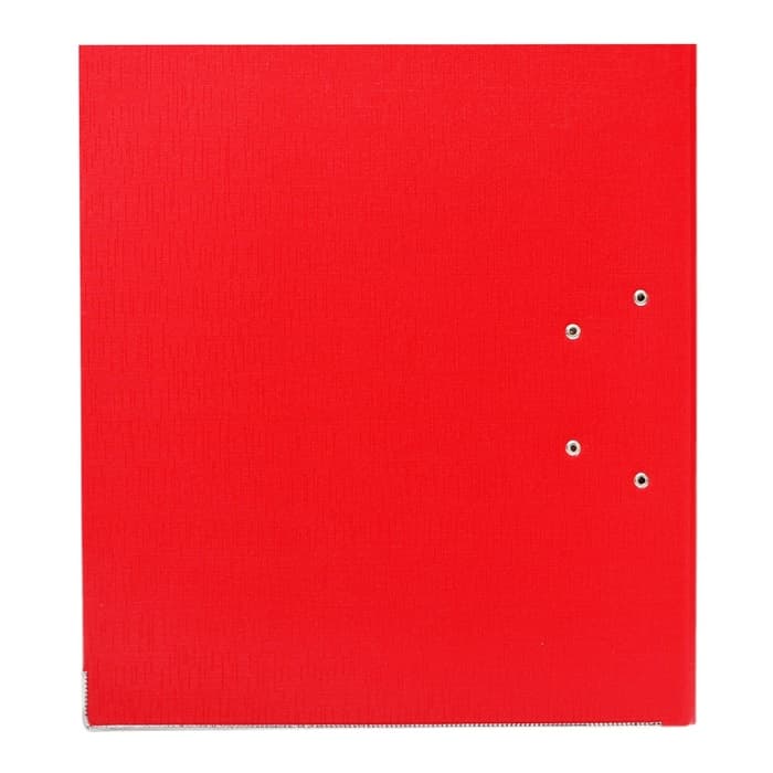 Папка-регистратор А4, 75 мм, ПВХ, тиснение «лен», металлическая окантовка, карман на корешок, собранная, красная, микс