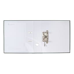 Папка-регистратор А4, 75 мм, ПВХ, тиснение «лен», металлическая окантовка, карман на корешок, собранная, зеленая