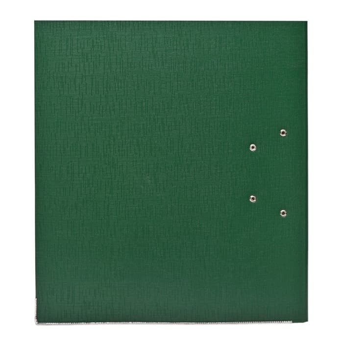 Папка-регистратор А4, 75 мм, ПВХ, тиснение «лен», металлическая окантовка, карман на корешок, собранная, зеленая