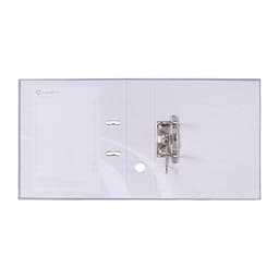 Папка-регистратор А4, 75 мм, ПВХ, металлическая окантовка, карман на корешок, собранная, серая, МИКС