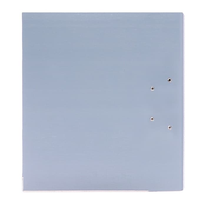 Папка-регистратор А4, 75 мм, ПВХ, металлическая окантовка, карман на корешок, собранная, серая, МИКС