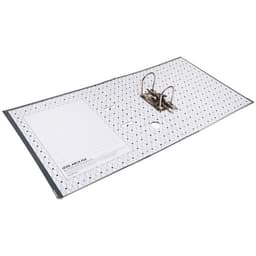 Папка-регистратор А4, 75 мм, ПВХ, металлическая окантовка, карман на корешок, собранная, серая, МИКС