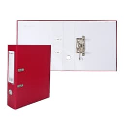 Папка-регистратор А4, 75 мм, ПВХ, тиснение «лен», металлическая окантовка, карман на корешок, собранная, бордовая