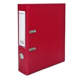 Папка-регистратор А4, 75 мм, ПВХ, тиснение «лен», металлическая окантовка, карман на корешок, собранная, бордовая