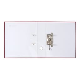 Папка-регистратор А4, 75 мм, ПВХ, тиснение «лен», металлическая окантовка, карман на корешок, собранная, бордовая