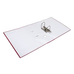 Папка-регистратор А4, 75 мм, ПВХ, тиснение «лен», металлическая окантовка, карман на корешок, собранная, бордовая