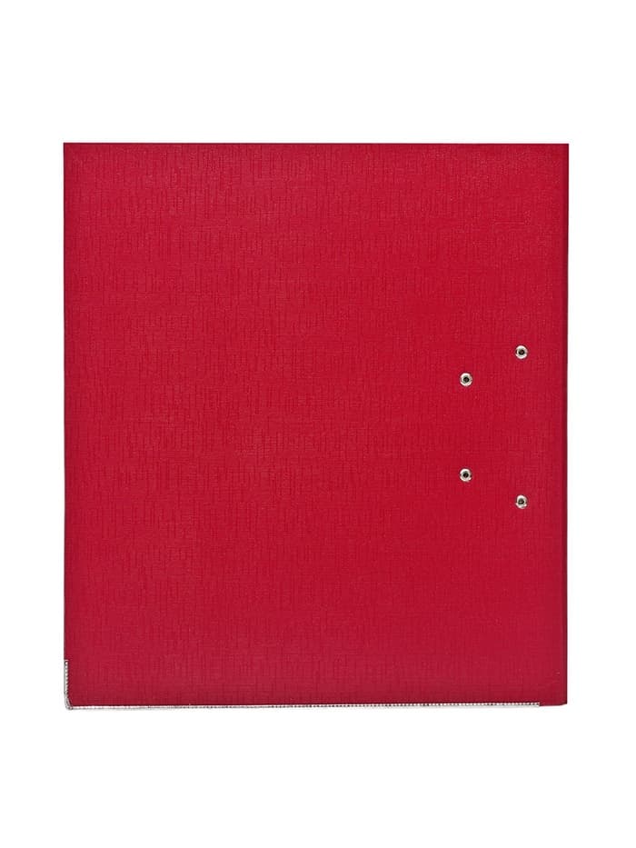 Папка-регистратор А4, 75 мм, ПВХ, тиснение «лен», металлическая окантовка, карман на корешок, собранная, бордовая