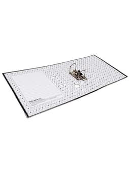 Папка-регистратор А4, 50 мм, ПВХ, тиснение «лен», металлическая окантовка, карман на корешок, собранная, черная