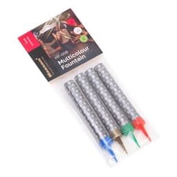 Свечи фонтаны в торт «Цветные искры», 4 шт., 10 см, горение 30 сек.