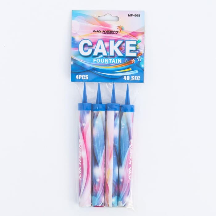 Свечи фонтаны в торт «Цветные искры», 4 шт., 10 см, горение 30 сек.