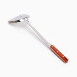 Шумовка-лопатка для казана Шафран, 45 см, ширина 14 см, узбекская, с деревянной ручкой, металл