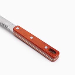 Шумовка-лопатка для казана Шафран, 45 см, ширина 14 см, узбекская, с деревянной ручкой, металл