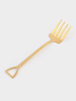 Вилка десертная Magistro «Грабли», длина 12 см, нержавеющая сталь, золотистая