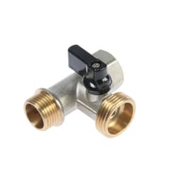 Кран шаровой ZEIN engr, для подключения бытовой техники, 3-х проходной, 1/2"х3/4"х1/2", латунь
