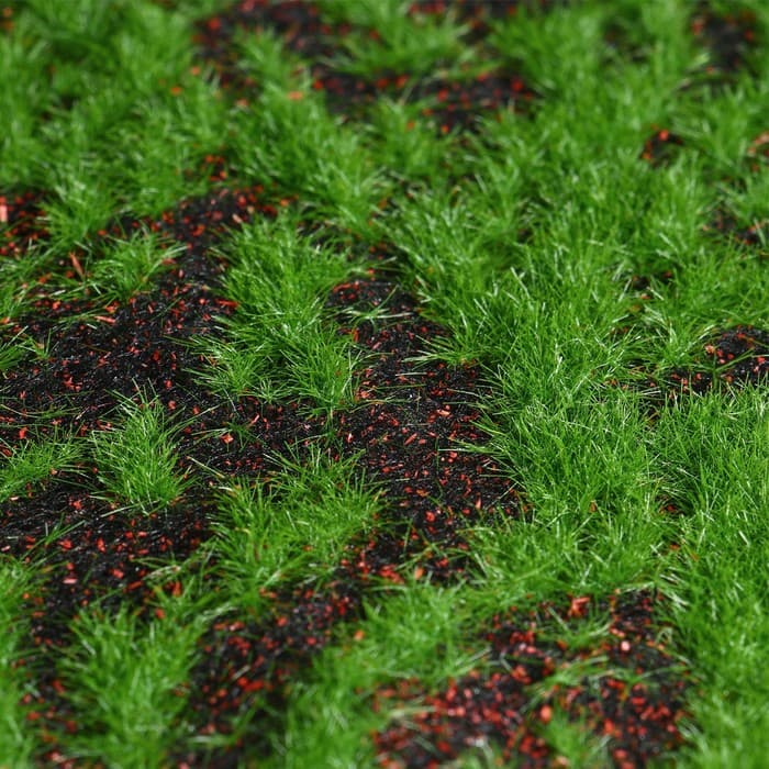 Мох искусственный, декоративный, полотно 1×1 м, рельефный, зелёный с щепой, Greengo