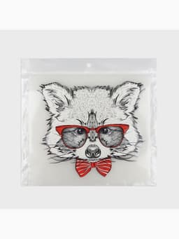 Термонаклейка «Енот в очках», 16.5×19 см