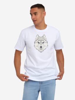 Термонаклейка «Волк», 15.5×20 см, чёрная, белая