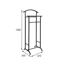 Вешалка костюмная «Стиль», 47×34.8×108 см, чёрная