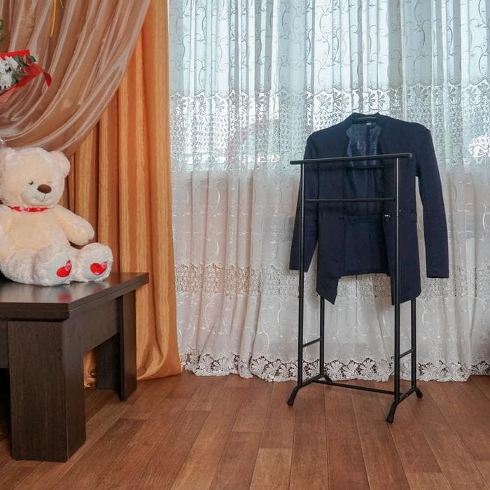 Вешалка костюмная «Стиль», 47×34.8×108 см, чёрная