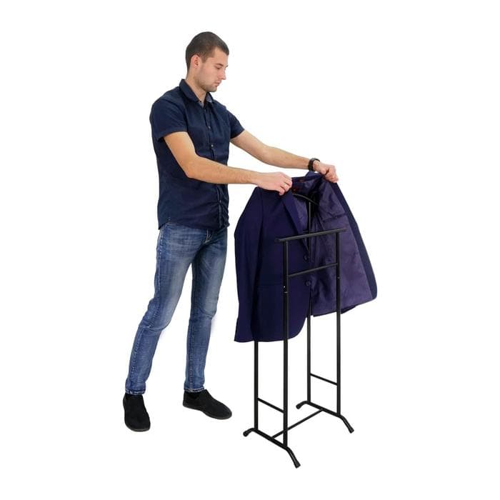 Вешалка костюмная «Стиль», 47×34.8×108 см, чёрная